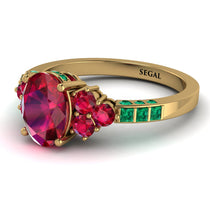 Oval Glamorous Ruby Engagement Ring - Mariah No. 25 image 1