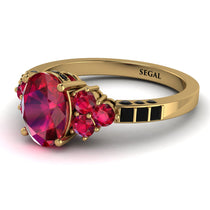 Oval Glamorous Ruby Engagement Ring - Mariah No. 40 image 1