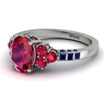 Oval Glamorous Ruby Engagement Ring - Mariah No. 72 image 1