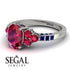 Oval Glamorous Ruby Engagement Ring - Mariah No. 72