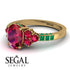 Oval Glamorous Ruby Engagement Ring - Mariah No. 25