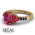 Oval Glamorous Ruby Engagement Ring - Mariah No. 70