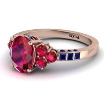 Oval Glamorous Ruby Engagement Ring - Mariah No. 71 image 1