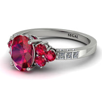 Oval Glamorous Ruby Engagement Ring - Mariah No. 12 image 1
