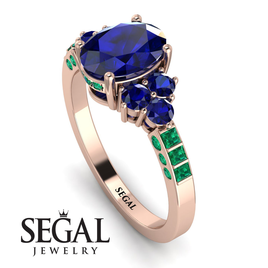 Oval Glamorous Sapphire Engagement Ring - Mariah No. 29