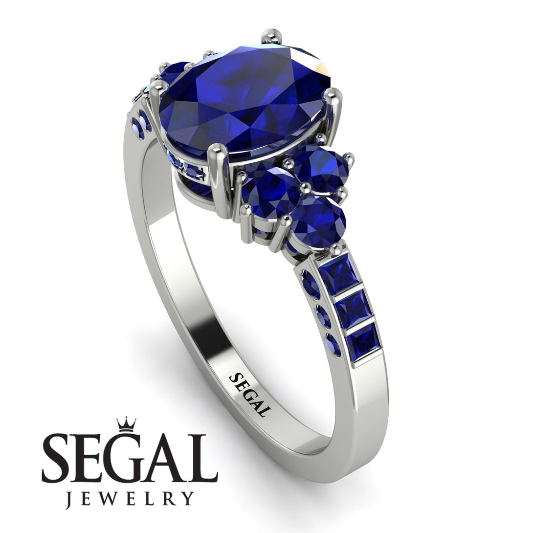 Oval Glamorous Sapphire Engagement Ring - Mariah No. 75