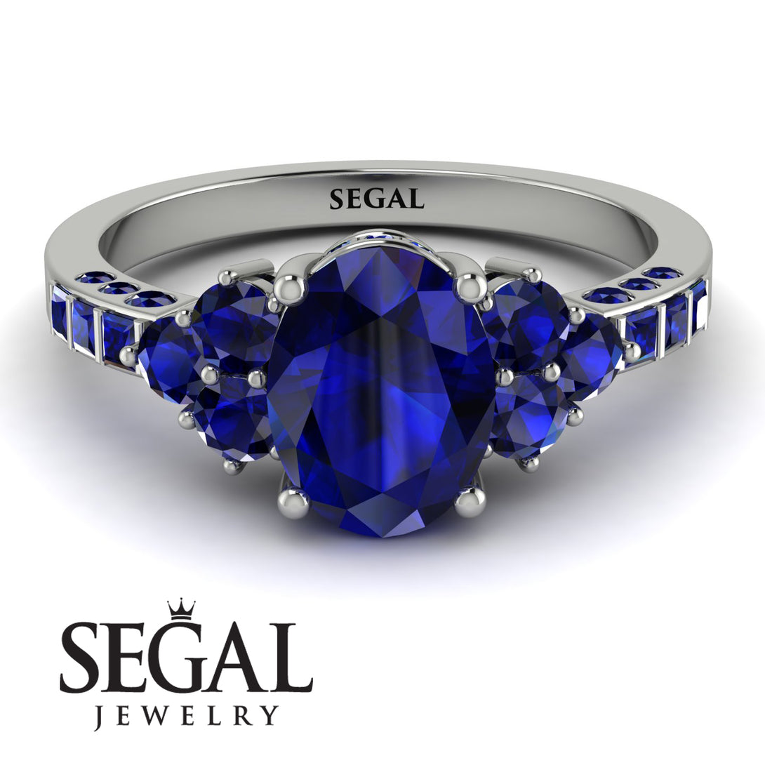 Oval Glamorous Sapphire Engagement Ring - Mariah No. 75