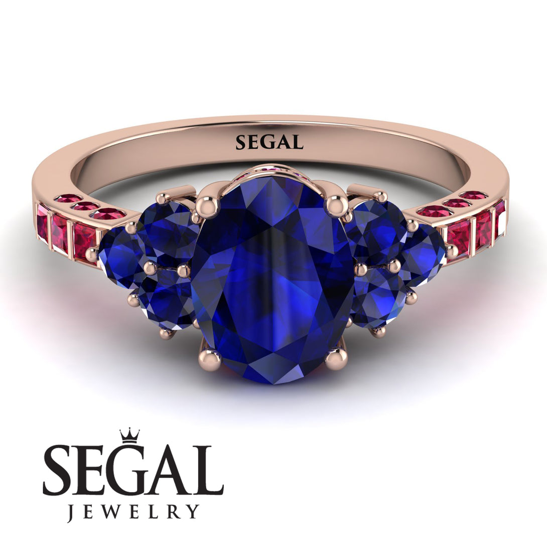 Oval Glamorous Sapphire Engagement Ring - Mariah No. 59
