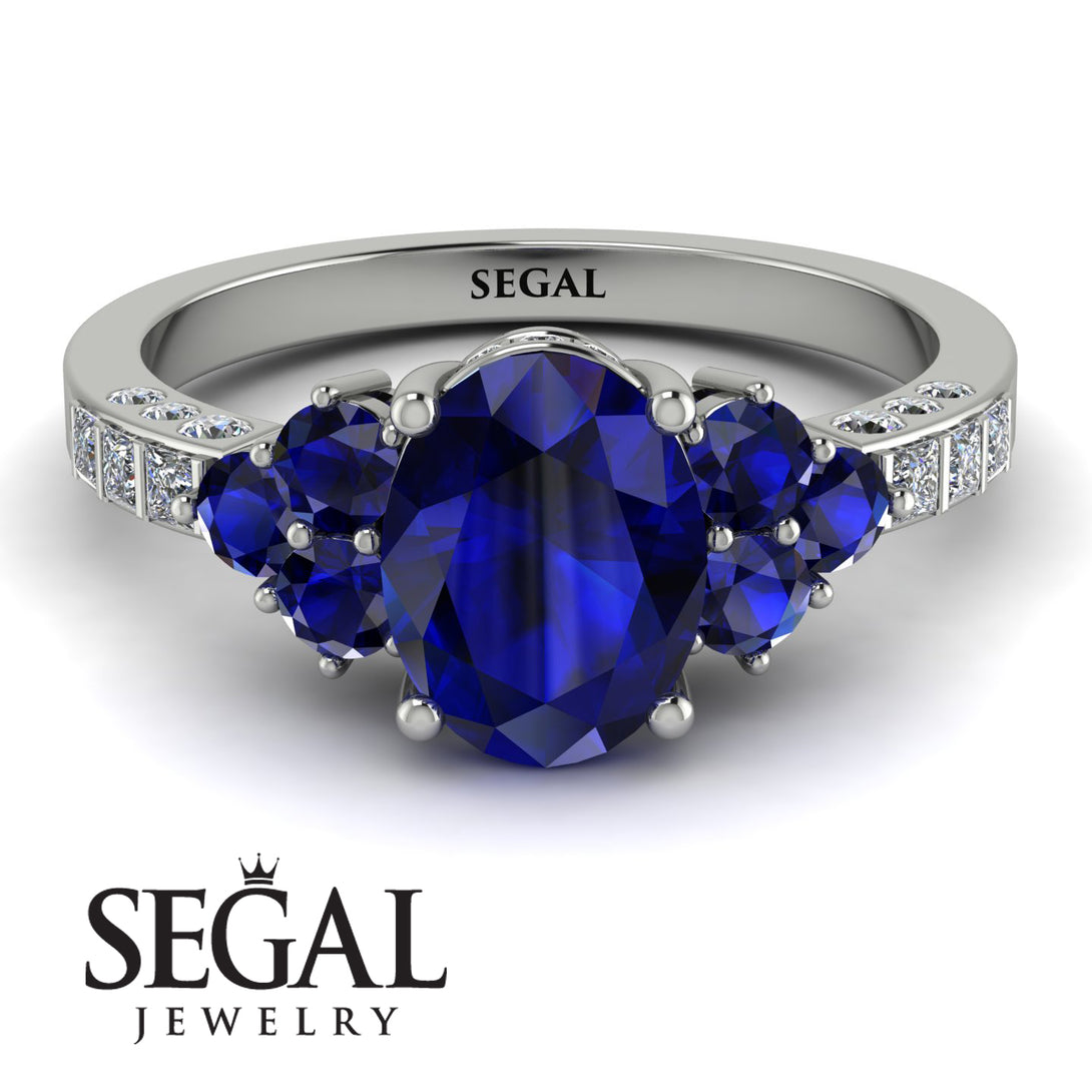Oval Glamorous Sapphire Engagement Ring - Mariah No. 15