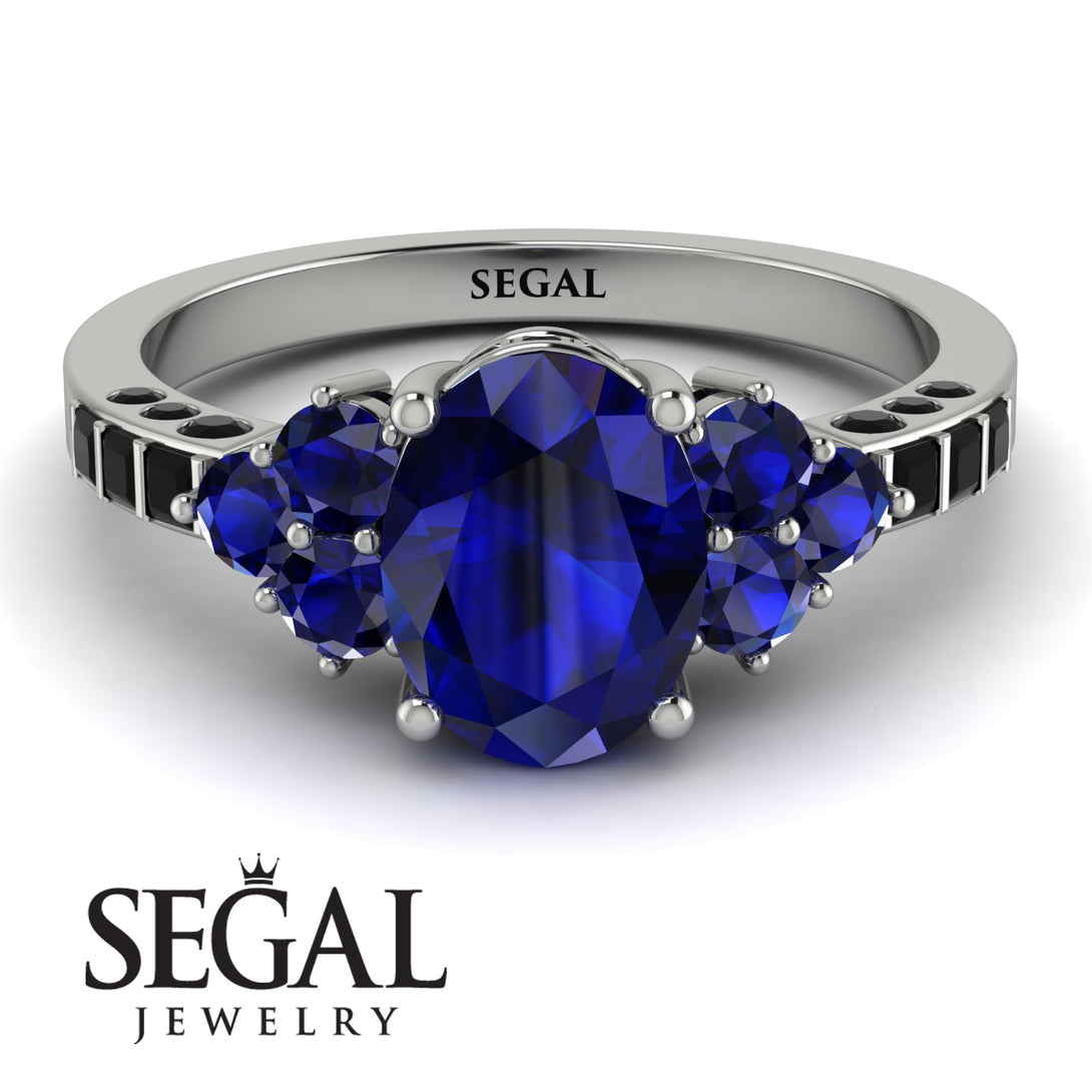 Oval Glamorous Sapphire Engagement Ring - Mariah No. 45