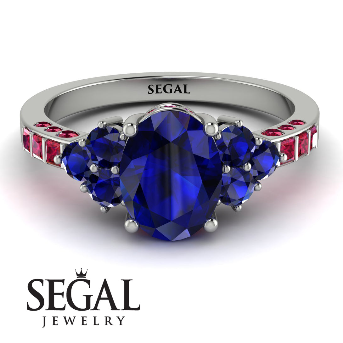 Oval Glamorous Sapphire Engagement Ring - Mariah No. 60