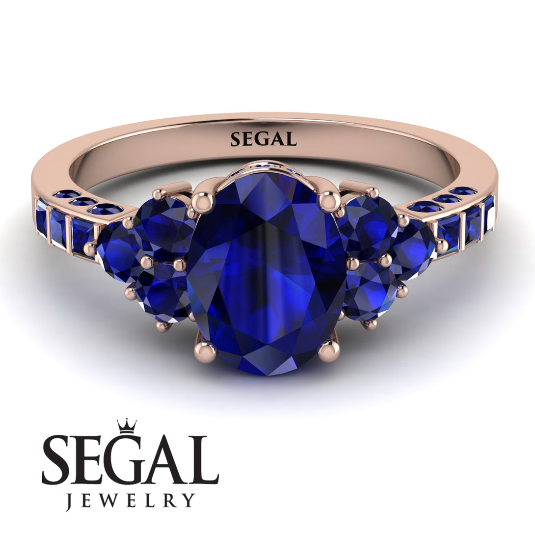 Oval Glamorous Sapphire Engagement Ring - Mariah No. 74
