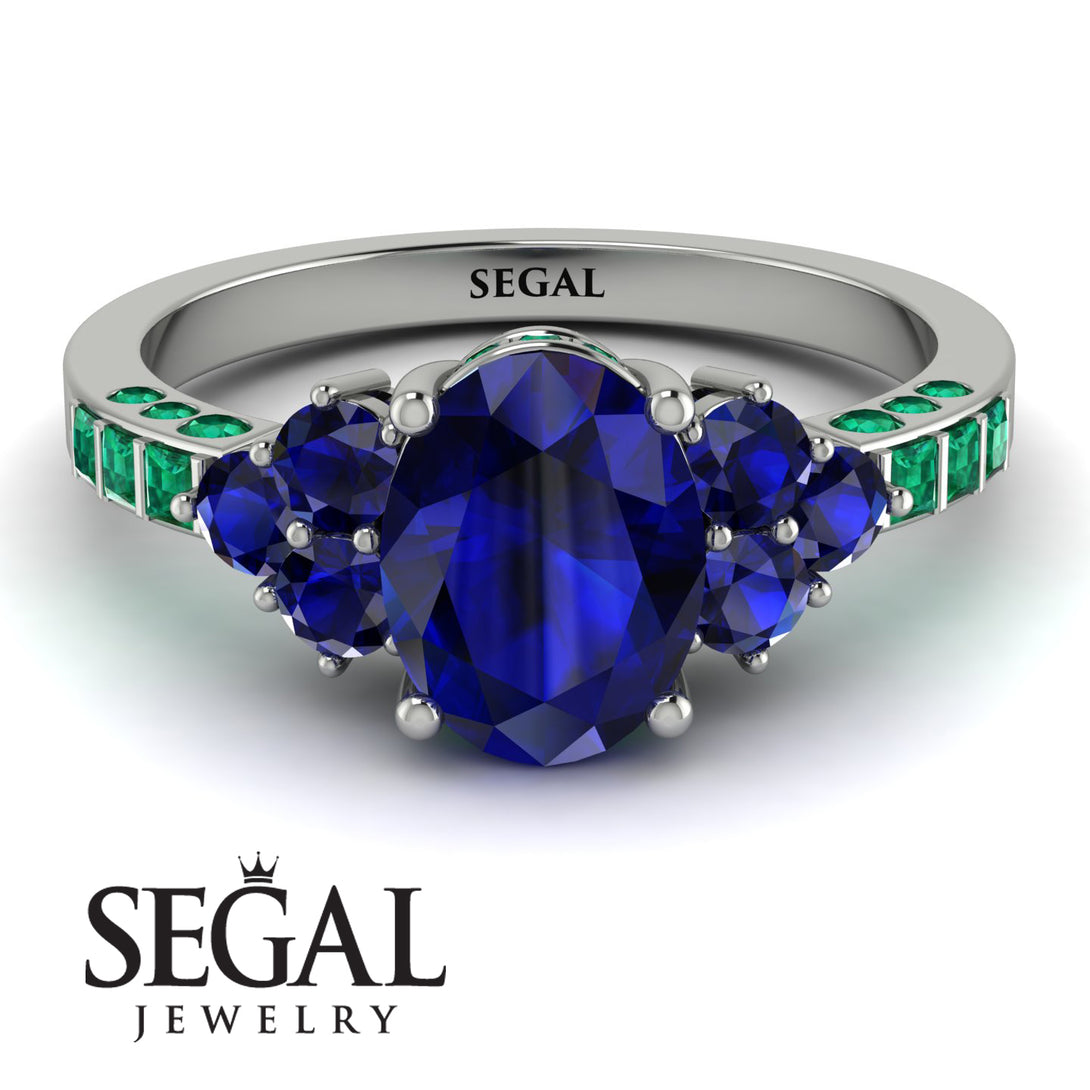 Oval Glamorous Sapphire Engagement Ring - Mariah No. 30