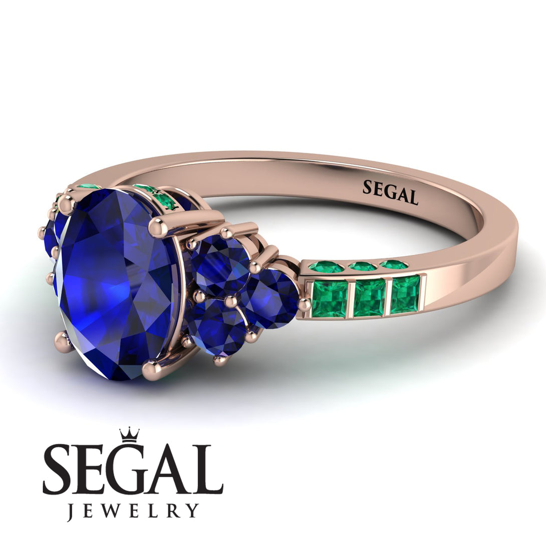 Oval Glamorous Sapphire Engagement Ring - Mariah No. 29