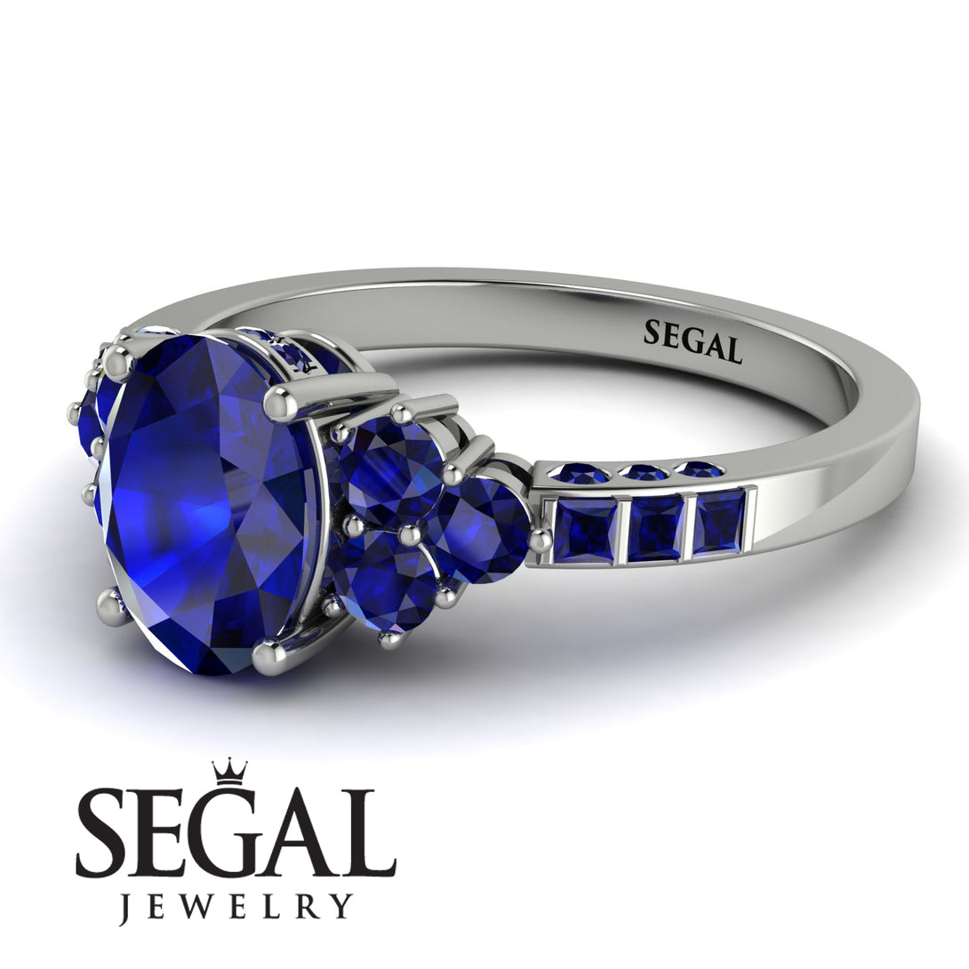 Oval Glamorous Sapphire Engagement Ring - Mariah No. 75