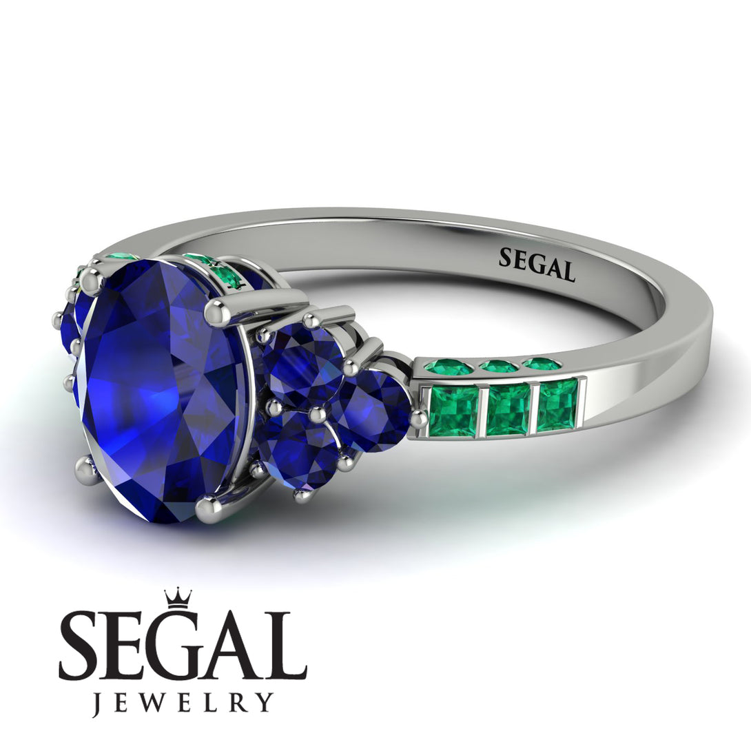 Oval Glamorous Sapphire Engagement Ring - Mariah No. 30