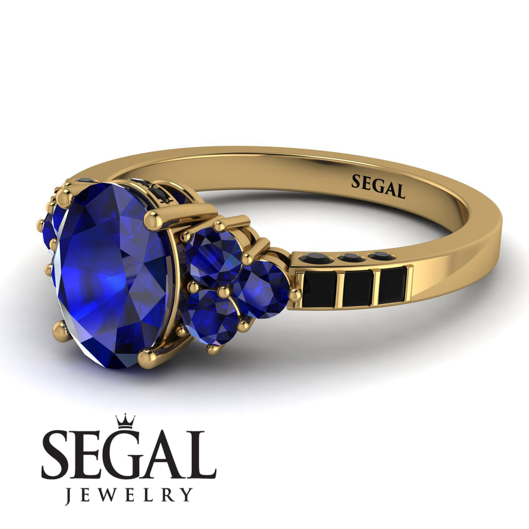 Oval Glamorous Sapphire Engagement Ring - Mariah No. 43