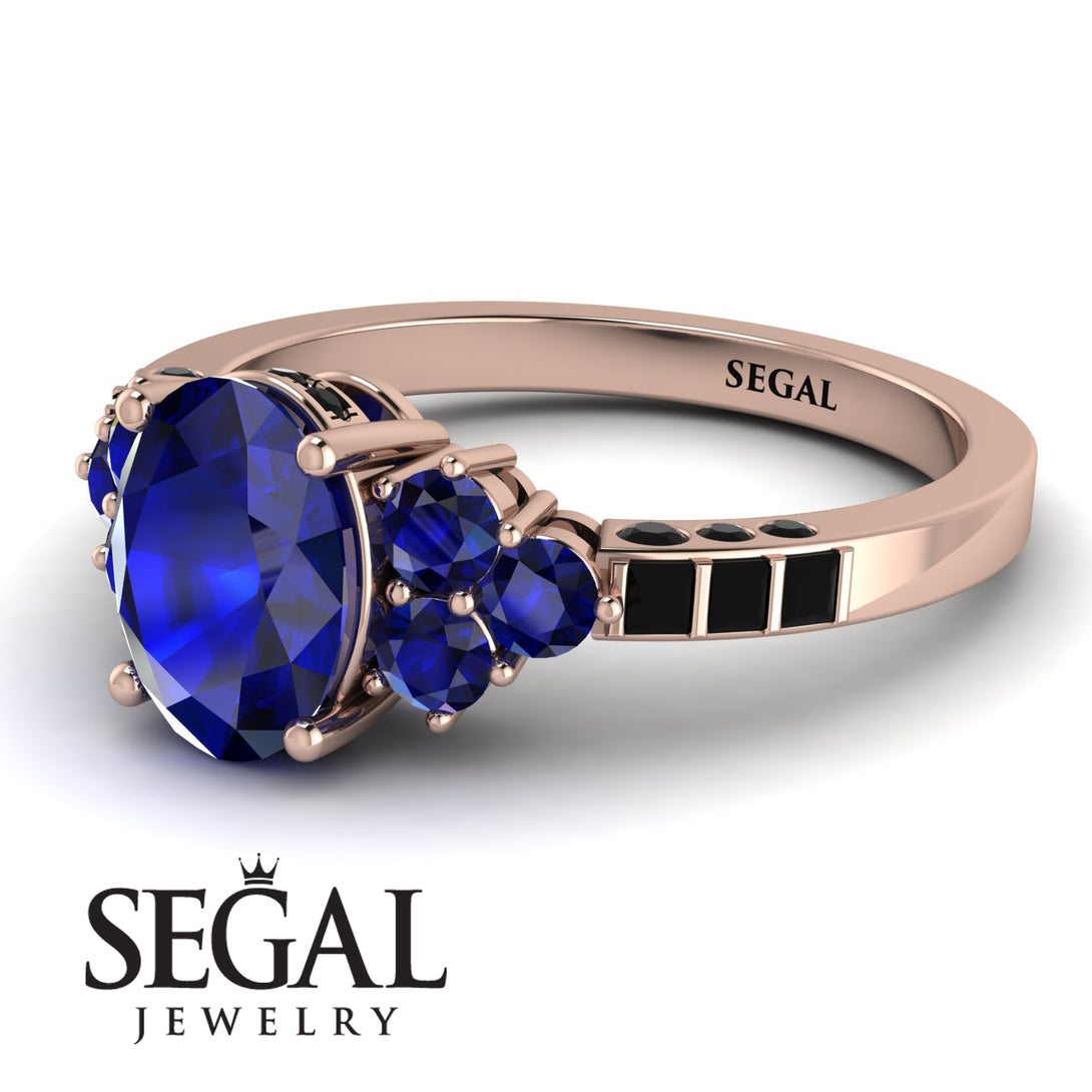 Oval Glamorous Sapphire Engagement Ring - Mariah No. 44