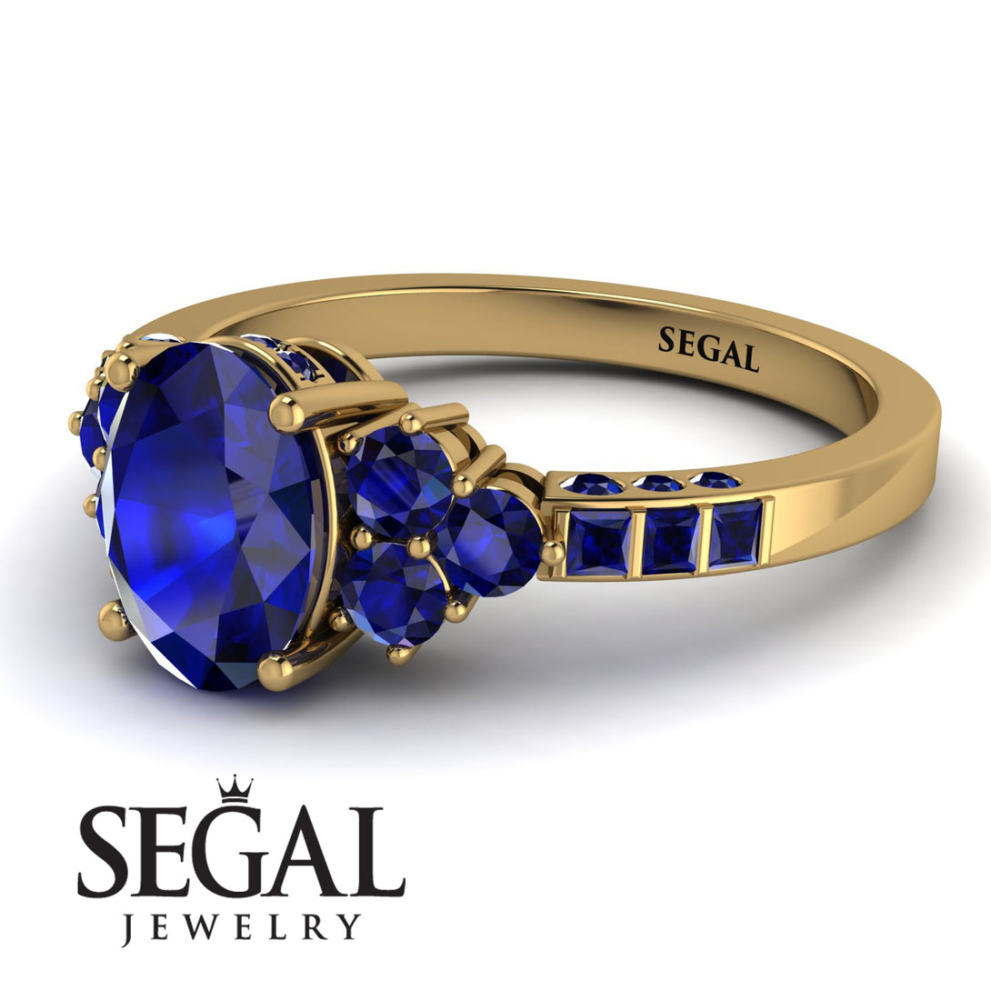 Oval Glamorous Sapphire Engagement Ring - Mariah No. 73