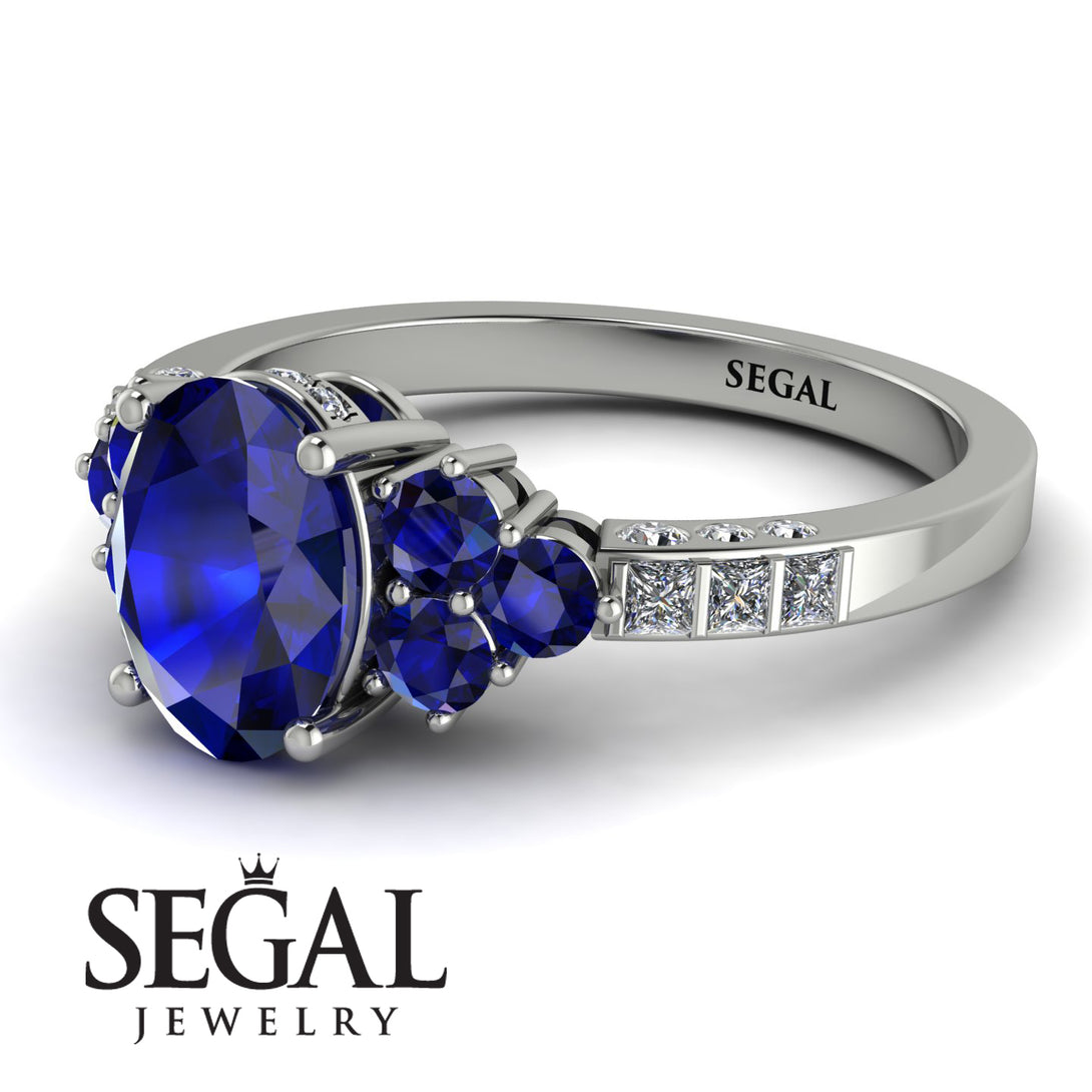 Oval Glamorous Sapphire Engagement Ring - Mariah No. 15
