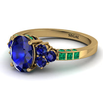 Oval Glamorous Sapphire Engagement Ring - Mariah No. 28 image 1