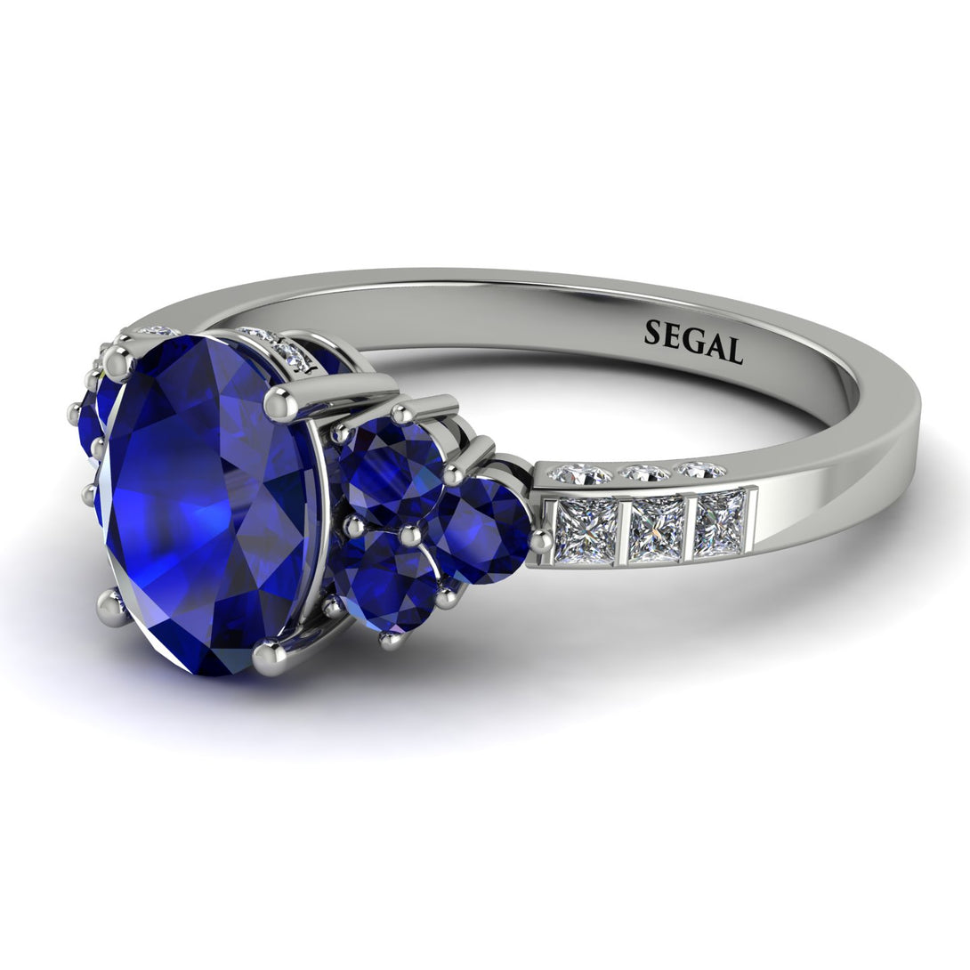 Oval Glamorous Sapphire Engagement Ring - Mariah No. 15