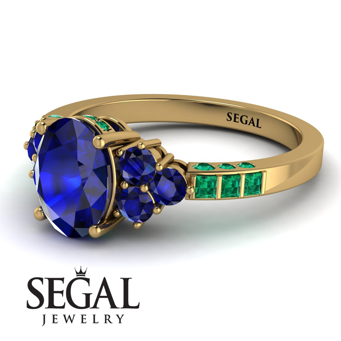 Oval Glamorous Sapphire Engagement Ring - Mariah No. 28