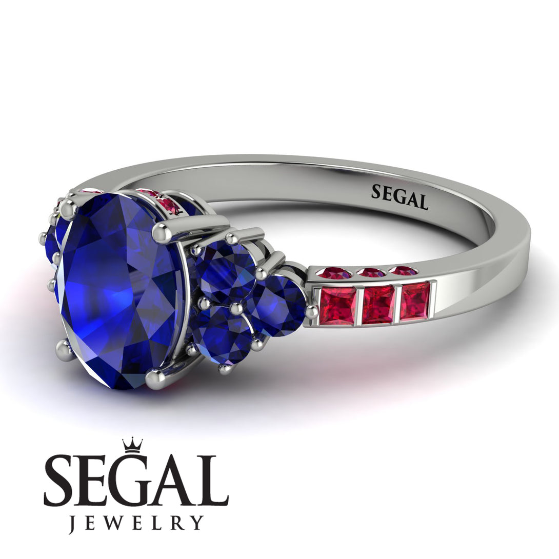 Oval Glamorous Sapphire Engagement Ring - Mariah No. 60