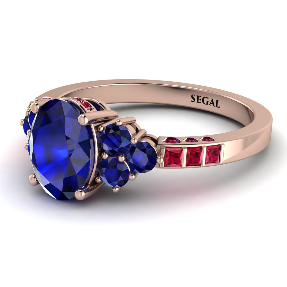 Oval Glamorous Sapphire Engagement Ring - Mariah No. 59