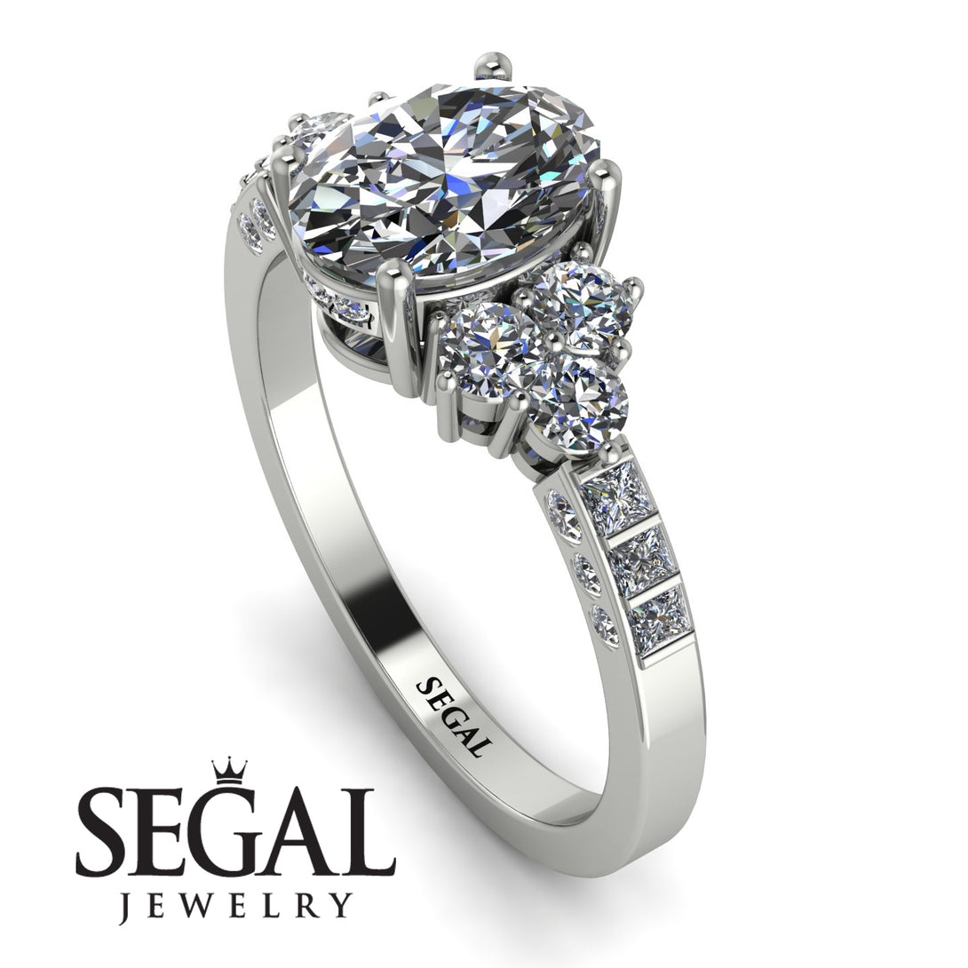 Oval Glamorous Diamond Engagement Ring - Mariah No. 3