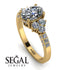 Oval Glamorous Diamond Engagement Ring - Mariah No. 1