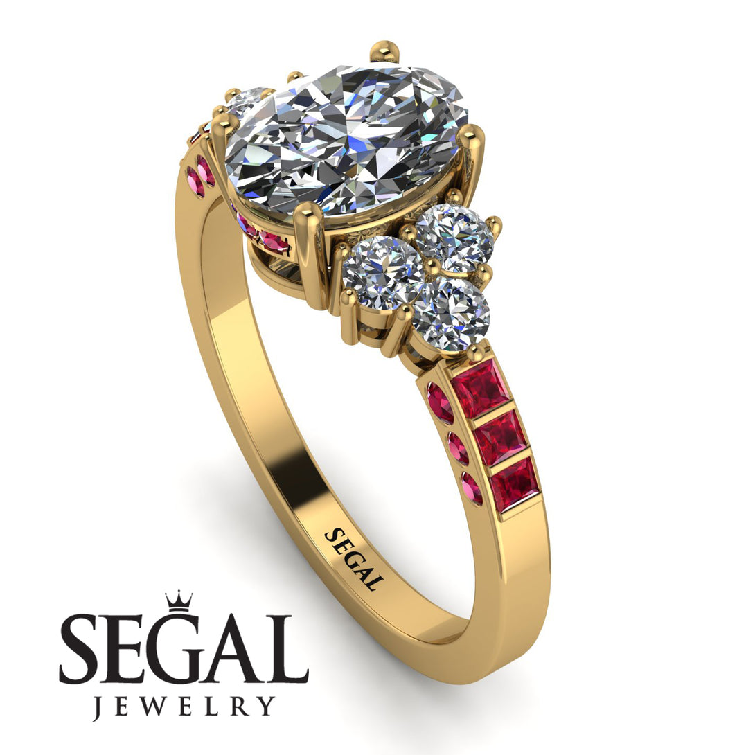 Oval Glamorous Diamond Engagement Ring - Mariah No. 46