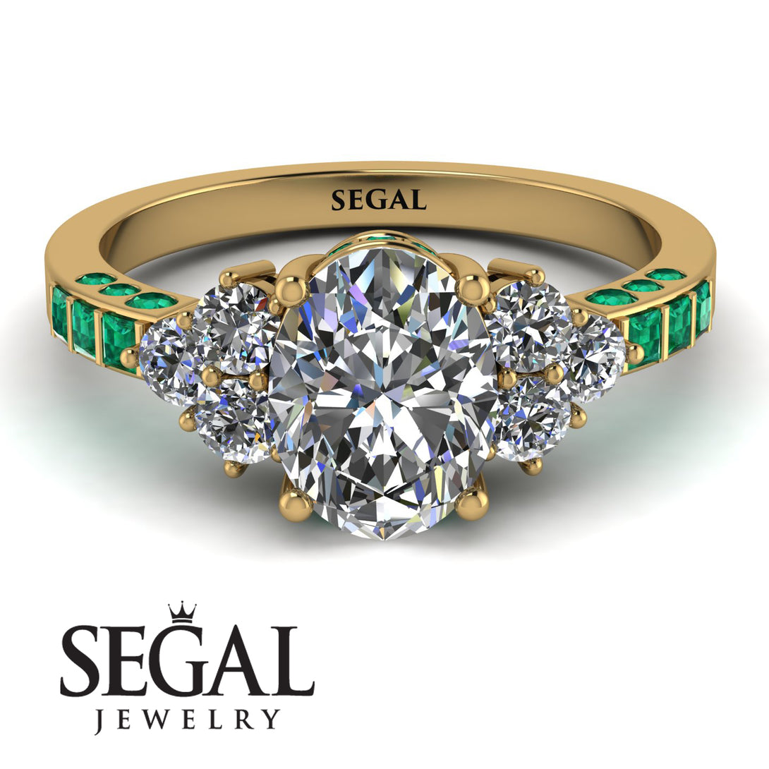 Oval Glamorous Diamond Engagement Ring - Mariah No. 16