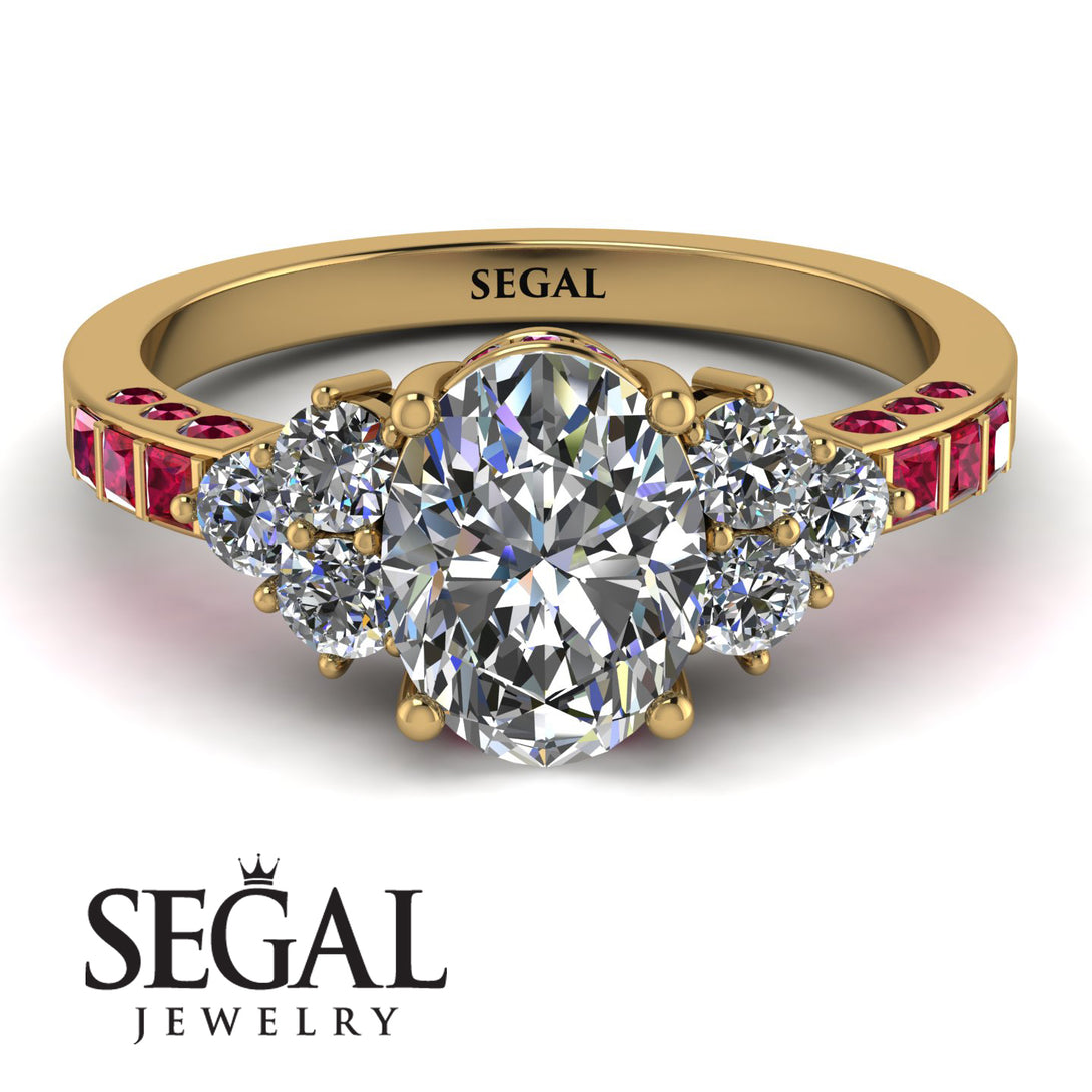 Oval Glamorous Diamond Engagement Ring - Mariah No. 46