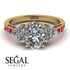 Oval Glamorous Diamond Engagement Ring - Mariah No. 46 image 3