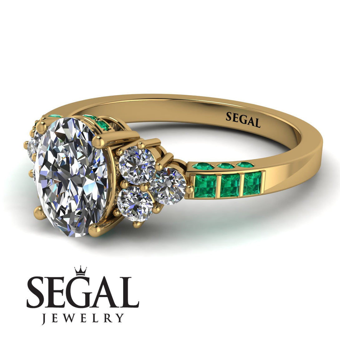 Oval Glamorous Diamond Engagement Ring - Mariah No. 16