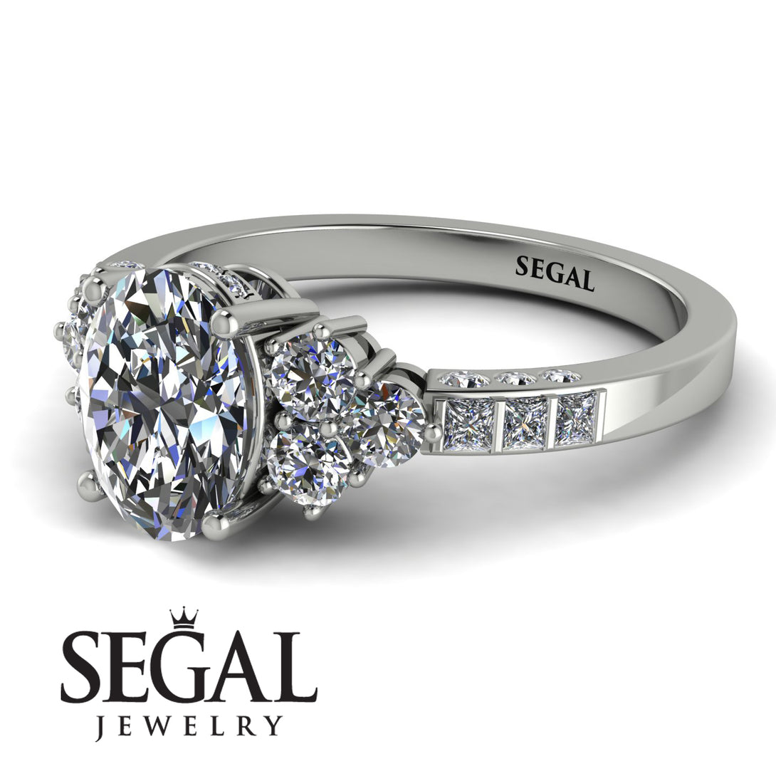 Oval Glamorous Diamond Engagement Ring - Mariah No. 3
