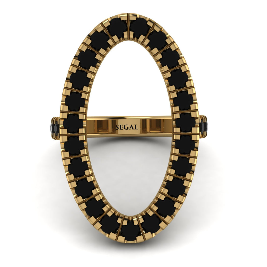 Oval Black Diamond Ring - Aubree No. 7