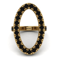 Oval Black Diamond Ring - Aubree No. 7 image 1
