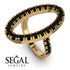 Oval Black Diamond Ring - Aubree No. 7