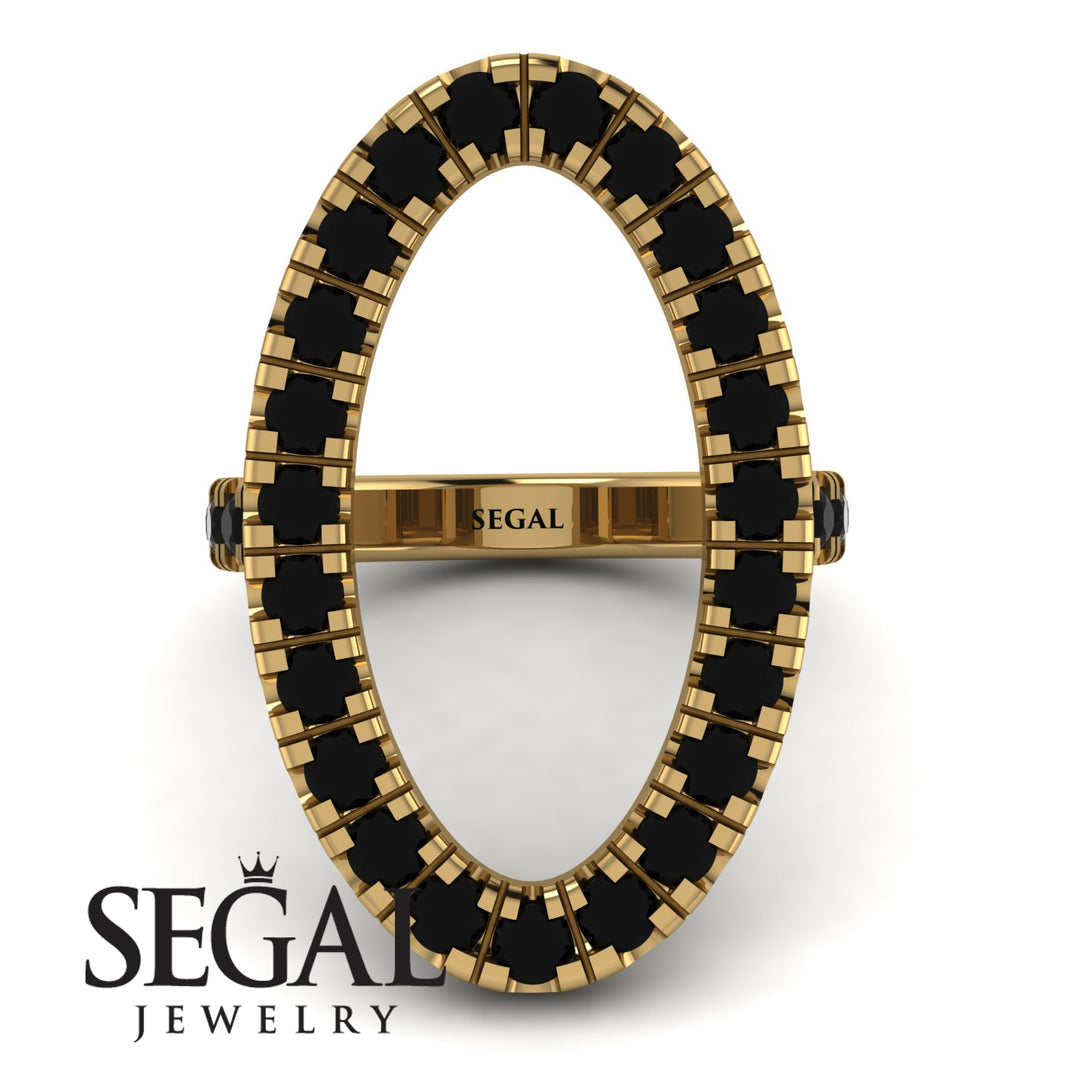 Oval Black Diamond Ring - Aubree No. 7