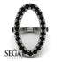 Oval Black Diamond Ring - Aubree No. 9