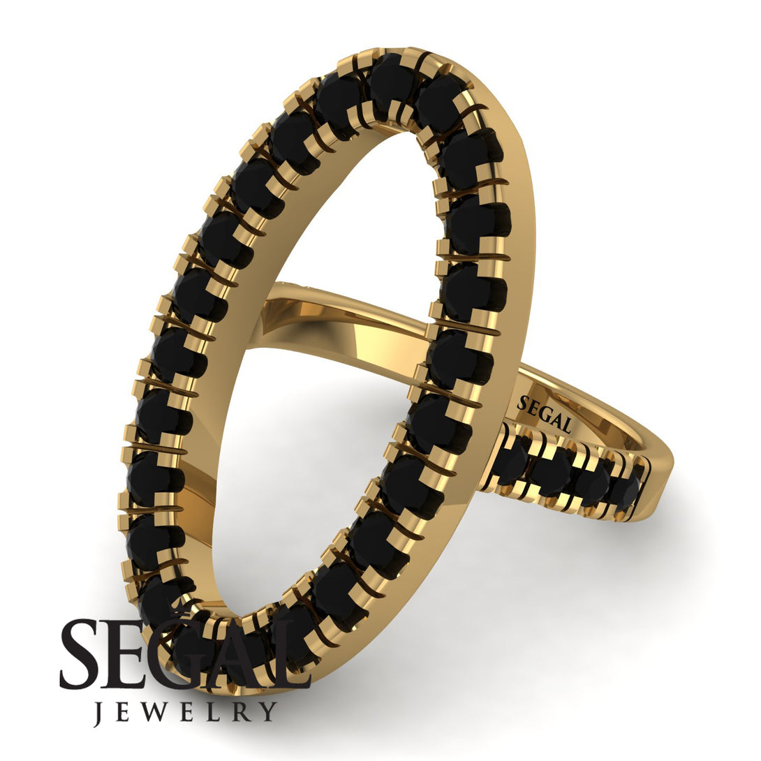 Oval Black Diamond Ring - Aubree No. 7