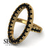Oval Black Diamond Ring - Aubree No. 7