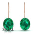 Oval Hidden Halo Emerald Earrings - Gemma No. 35 image 10