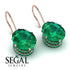 Oval Hidden Halo Emerald Earrings - Gemma No. 20