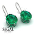 Oval Hidden Halo Emerald Earrings - Gemma No. 21