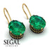 Oval Hidden Halo Emerald Earrings - Gemma No. 34 image 3