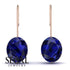 Oval Hidden Halo Sapphire Earrings - Gemma No. 14 image 10