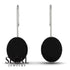 Oval Hidden Halo Black Diamond Earrings - Gemma No. 24 image 10